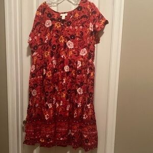 Loralette Red Floral Dress
